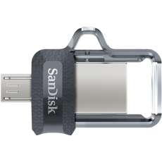 Memorie USB SanDisk Ultra Dual Drive m3.0, 128GB, OTG, Negru, image 