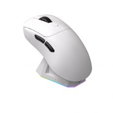 Ajazz AJ179 PRO - Wireless Gaming Mouse - 8K, Magnetic Charging Dock, White, image 