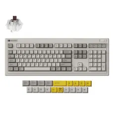 Wireless Mechanical Keyboard Keychron R6 QMK Retro - Super Brown Switch, image 