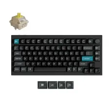 Wireless Mechanical Keyboard Keychron Q1 Ultra 8K Black - Silk POM Switch Banana, image 