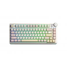 Aula Wireless Gaming Mechanical Keyboard AU75 - Bloomfield Switch [Linear] (English US), Beige, image 