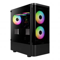Gamdias Case ATX - TALOS E3 CG - 3 x 120 mm A-RGB, Curved Glass, image 