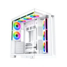 Xigmatek Case ATX - Aqua 7 Arctic - 8 ARGB Fans, USB-C, image 