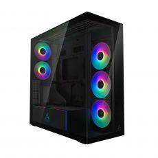 Arctic Case E-ATX - Xtender VG (Mirror Black) - PCIe Gen 4 riser included, 5 A-RGB Fans included, image 