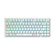Gaming Wireless Mechanical Keyboard Dark Project ALU81A Terra Nova R2 White RGB, image 