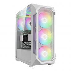 Gamdias Case ATX - AURA GC1 Elite White - Mesh, RGB, Tempered Glass, image 