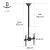 Hama TV Ceiling Mount, Swivel, Tilt, 165 cm (65") up to 50 kg, 220878, image , 11 image