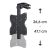 Hama TV Ceiling Mount, Swivel, Height-adjustable, 117 cm (46") up to 20 kg, 220876, image _ab__is.image_number.default