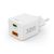 Hama Fast Charger, 1x USB-C, 1x USB-A, Mini Charger, PD, 30 W, white, image 