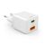 Hama Fast Charger, 1x USB-C, 1x USB-A, Mini Charger, PD, 30 W, white, image , 2 image