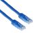 Blue 3 meter U/UTP CAT6 patch cable with RJ45 connectors, image 