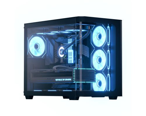 AeroCool Case ATX - P500C-G-BK-v1 - 4 x 120 mm Infinity Mirror A-RGB, image 