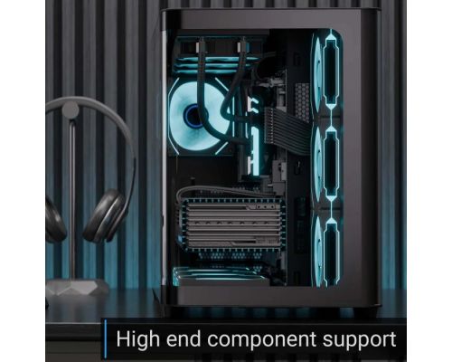 AeroCool Case ATX - P500C-G-BK-v1 - 4 x 120 mm Infinity Mirror A-RGB, image , 6 image