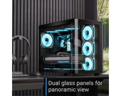 AeroCool Case ATX - P500C-G-BK-v1 - 4 x 120 mm Infinity Mirror A-RGB, image , 8 image
