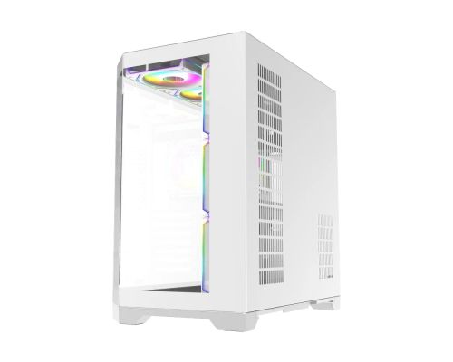 Gamemax Case ATX - HYPE-A White - 4 x 120 mm Addressable RGB fans, image , 7 image