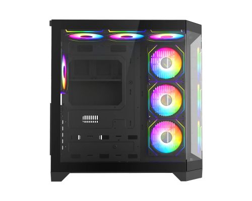 Gamemax Case ATX - HYPE-A Black - 4 x 120 mm Addressable RGB fans, image _ab__is.image_number.default