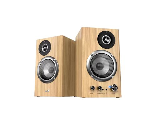 Genius Speakers 2.0 - SP-HF1812BT - 50W RMS, Bluetooth 5.3, Pine Wood, image 