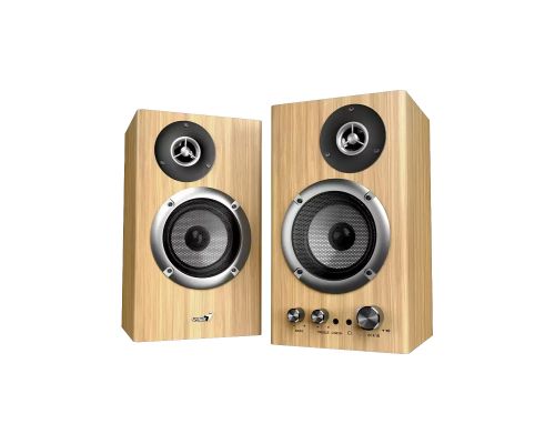 Genius Speakers 2.0 - SP-HF1812BT - 50W RMS, Bluetooth 5.3, Pine Wood, image _ab__is.image_number.default
