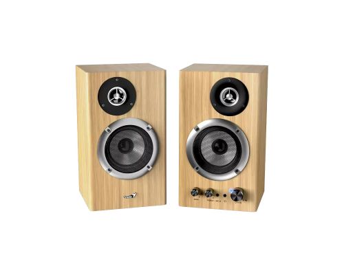 Genius Speakers 2.0 - SP-HF1812BT - 50W RMS, Bluetooth 5.3, Pine Wood, image _ab__is.image_number.default