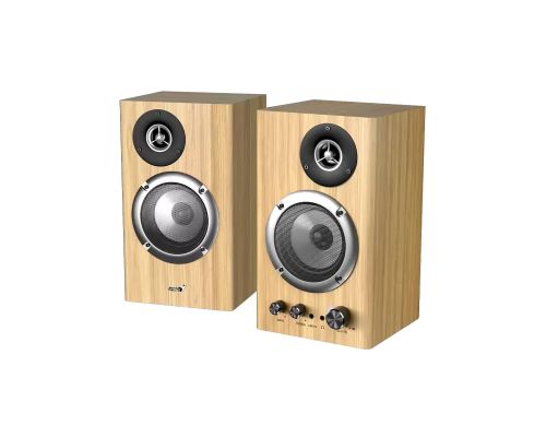 Genius Speakers 2.0 - SP-HF1812BT - 50W RMS, Bluetooth 5.3, Pine Wood, image _ab__is.image_number.default
