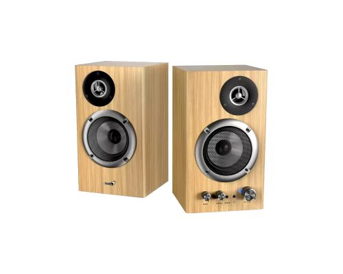 Genius Speakers 2.0 - SP-HF1812BT - 50W RMS, Bluetooth 5.3, Pine Wood, image _ab__is.image_number.default