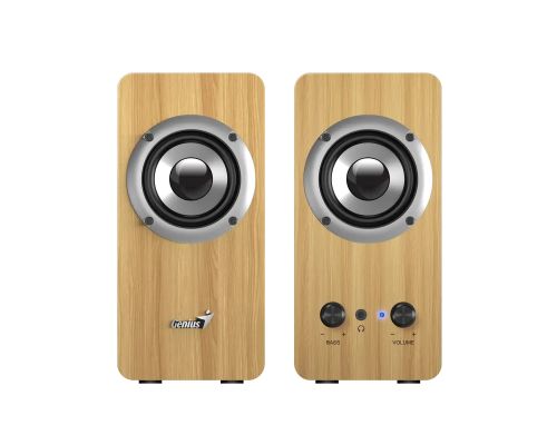 Genius Speakers 2.0 - SP-HF400 - 10W RMS, Pine Wood, image 