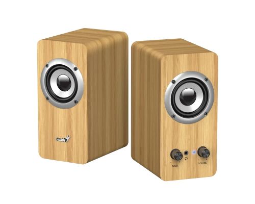 Genius Speakers 2.0 - SP-HF400 - 10W RMS, Pine Wood, image _ab__is.image_number.default