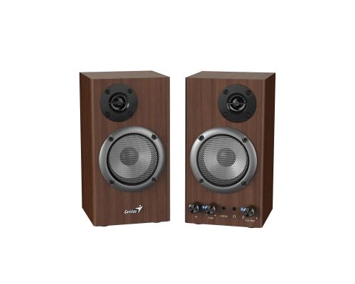Genius Speakers 2.0 - SP-HF500B - 16W RMS, 3D Surround, Wood, image _ab__is.image_number.default