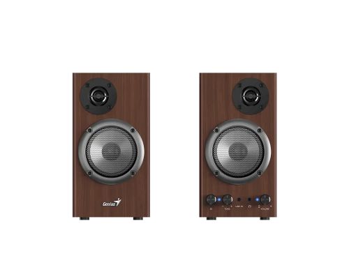 Genius Speakers 2.0 - SP-HF500B - 16W RMS, 3D Surround, Wood, image _ab__is.image_number.default