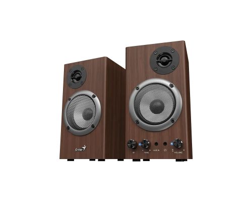 Genius Speakers 2.0 - SP-HF500B - 16W RMS, 3D Surround, Wood, image _ab__is.image_number.default