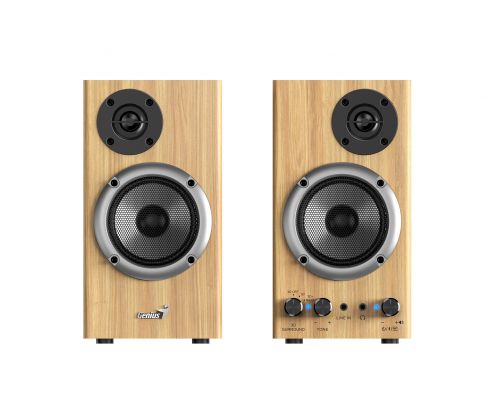 Genius Speakers 2.0 - SP-HF520BT - 20W RMS, Bluetooth, 3D Surround, Pine Wood, image _ab__is.image_number.default