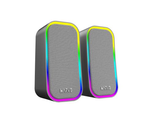 Marvo Gaming Speakers 2.0 6W Havoc 20 Grey - MARVO-SG-285-GY, image 