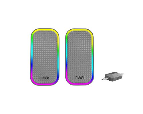 Marvo Gaming Speakers 2.0 6W Havoc 20 Grey - MARVO-SG-285-GY, image _ab__is.image_number.default