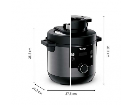 Tefal CY778830 Turbo Cuisine N'Fry 7,6L (Crispy Lid Included), 1200W, Epc, Automatic Prg (10+5Air Frying), Easy Steam Release, image _ab__is.image_number.default