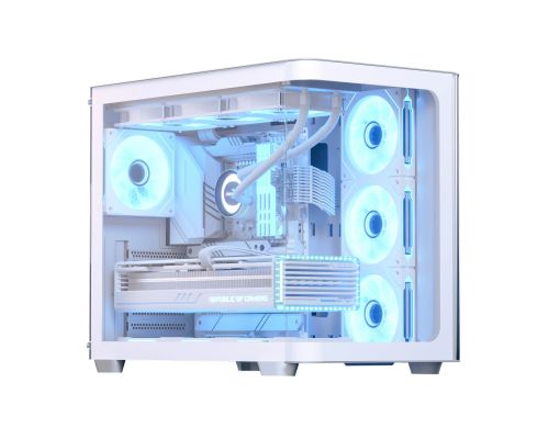 AeroCool Case ATX - P500C-G-WT-v1 - 4 x 120 mm Infinity Mirror A-RGB, image 