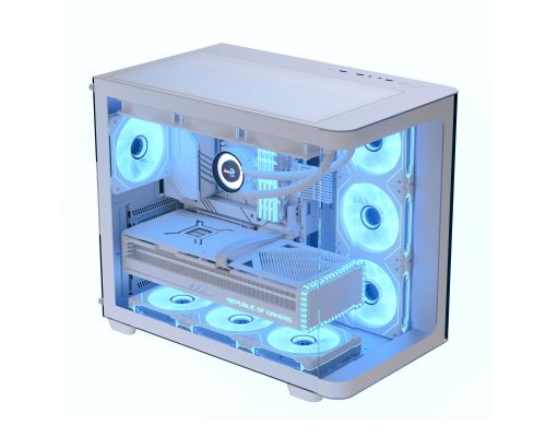 AeroCool Case ATX - P500C-G-WT-v1 - 4 x 120 mm Infinity Mirror A-RGB, image _ab__is.image_number.default