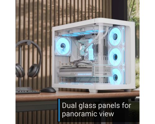 AeroCool Case ATX - P500C-G-WT-v1 - 4 x 120 mm Infinity Mirror A-RGB, image _ab__is.image_number.default