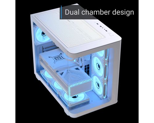 AeroCool Case ATX - P500C-G-WT-v1 - 4 x 120 mm Infinity Mirror A-RGB, image _ab__is.image_number.default