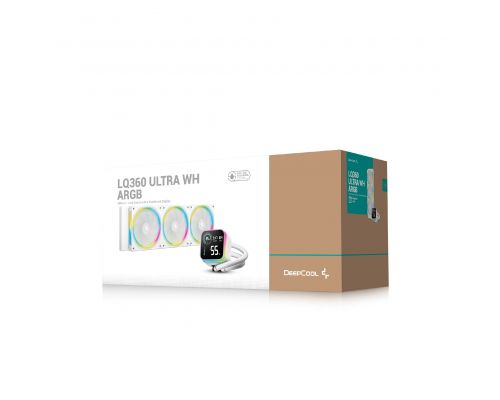 DeepCool Water Cooling LQ360 ULTRA WH ARGB - LCD Screen, image _ab__is.image_number.default