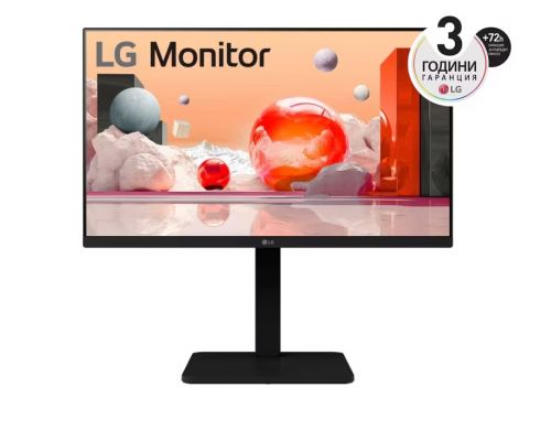 LG 24BA550-B, 23.8" IPS LED AG, 200cd/m2, Full HD 1920x1080, 100Hz, sRGB 95% , D-Sub, Display Port, HDMI, USB 5 Gbps, Speaker 2W x 2, Tilt, Height, Swivel, Pivot, Reader Mode, LG Switch app, Black, image 