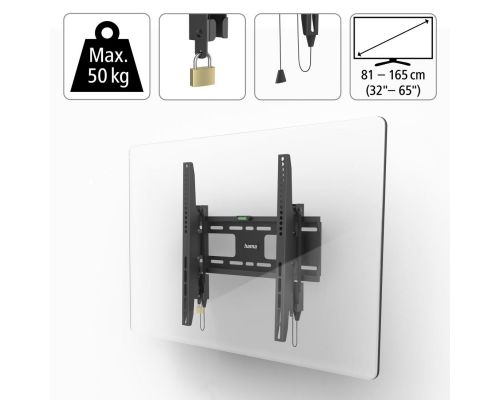 Hama TV Wall Bracket, Rigid, Theft Protection, 165 cm (65") up to 50 kg, image _ab__is.image_number.default
