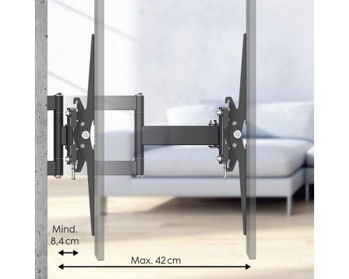Hama TV Wall Bracket, Swivel, Tilt, Pull-out, 216 cm (85”), up to 50 kg, image _ab__is.image_number.default