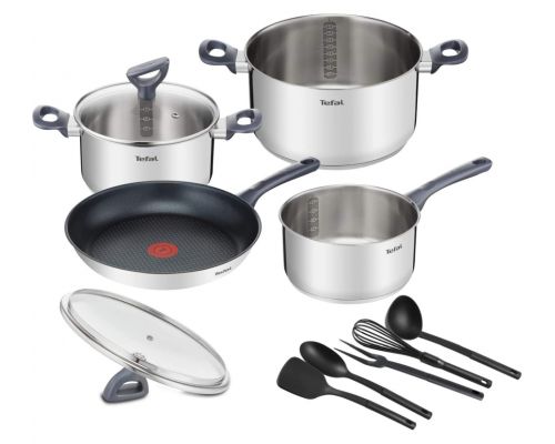 Tefal G713SB45, DAILY COOK Set 11 pcs (Saucepan 16 w/o lid, stewpot 20/24+lids, frypan 28, 5 tools), image 