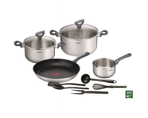 Tefal G713SB45, DAILY COOK Set 11 pcs (Saucepan 16 w/o lid, stewpot 20/24+lids, frypan 28, 5 tools), image _ab__is.image_number.default