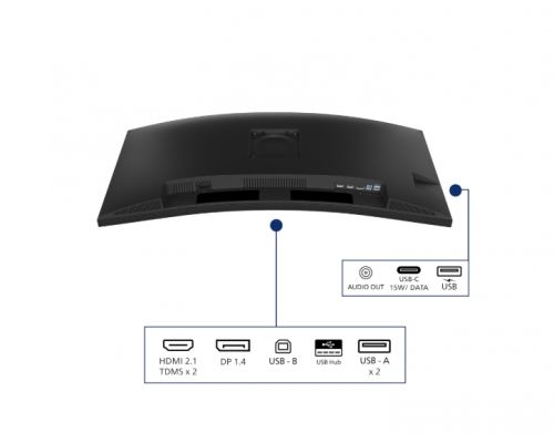 Philips 34B2N3500C, 34" Curved 1500R, VA, WLED, 3440x1440@120Hz, 4ms GtG, 350cd m/2, 3500:1, 50M:1 DCR, Adaptive Sync, FlickerFree, SoftBlue, 5Wx2, Tilt, Height Adjust, Swivel, 2xHDMI, DP, USB hub, image _ab__is.image_number.default