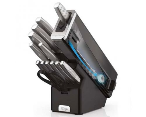 NINJA StaySharp K62014EUUK Stainless Steel Kitchen Knife Set (14-Piece), Built-in Sharpener, Graphite Block, image _ab__is.image_number.default