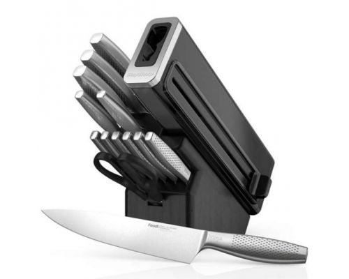NINJA StaySharp K62014EUUK Stainless Steel Kitchen Knife Set (14-Piece), Built-in Sharpener, Graphite Block, image _ab__is.image_number.default