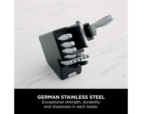 NINJA StaySharp K62014EUUK Stainless Steel Kitchen Knife Set (14-Piece), Built-in Sharpener, Graphite Block, image _ab__is.image_number.default