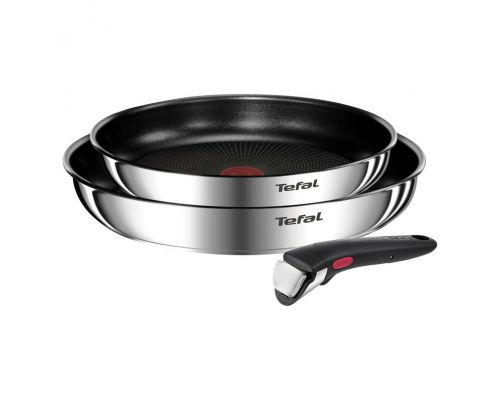 Tefal L897S374 3-Piece Frying Pan Set – G6 Ingenio Emotion, Induction-Compatible, Stainless Steel, image 