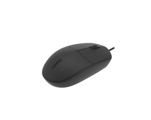 Mouse optic wireless RAPOO N100, USB, Negru, image 